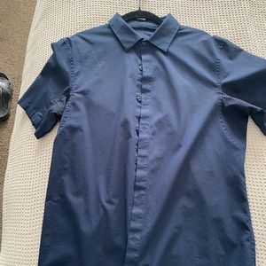 Lululemon short sleeve navy button up